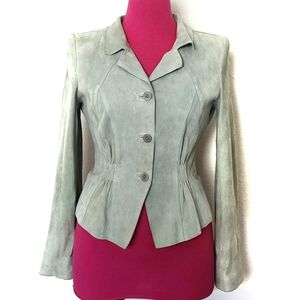 Armani Collezioni sz 8 Suede Leather Blazer